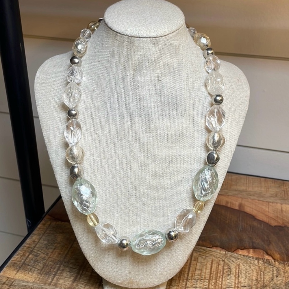 Clear beaded necklace